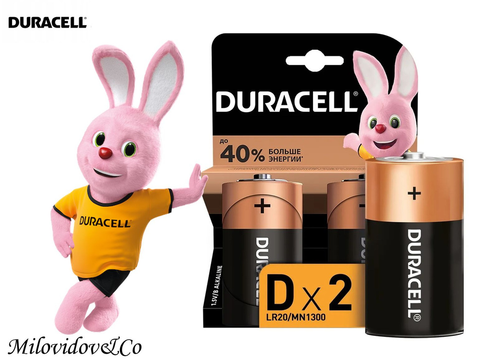 Duracell Батарейка D, Щелочной тип, 1,5 В, 2 шт #1