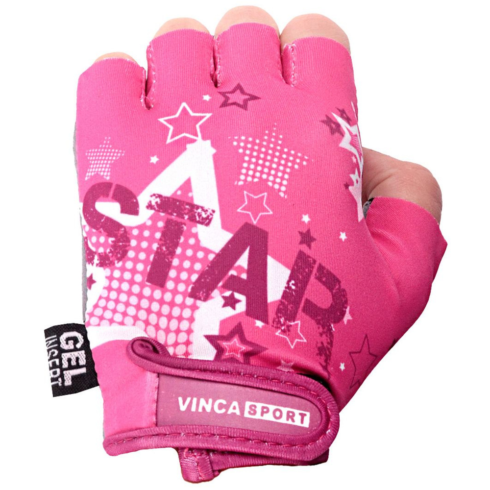 VG 967 Star (3). Перчатки велосипедные детские Star, розовые, размер 3XS.  #1