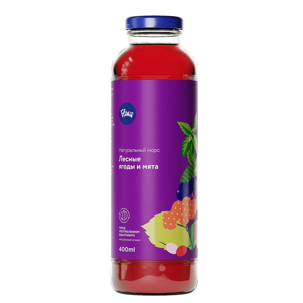 Натуральный морс Floris "Лесные ягоды и мята", 400 / вкусный и полезный напиток  #1