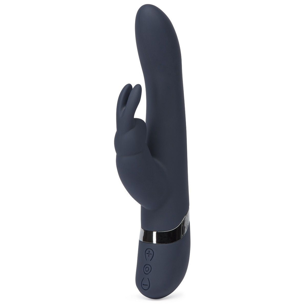 Тёмно-синий вибратор Oh My USB Rechargeable Rabbit Vibrator - 25,4 см. #1