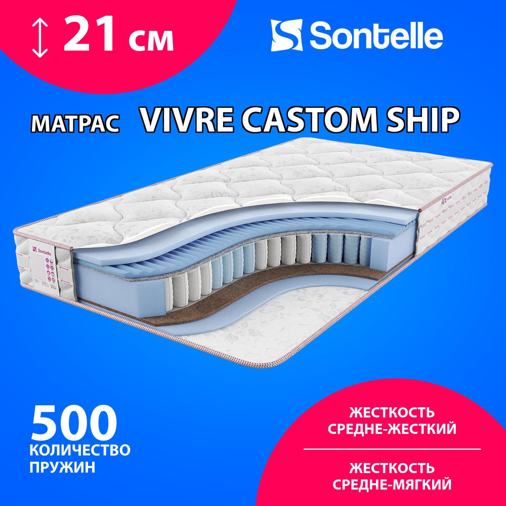 Матрас Sontelle Vivre Castom ship, Независимые пружины, 180х190 см #1