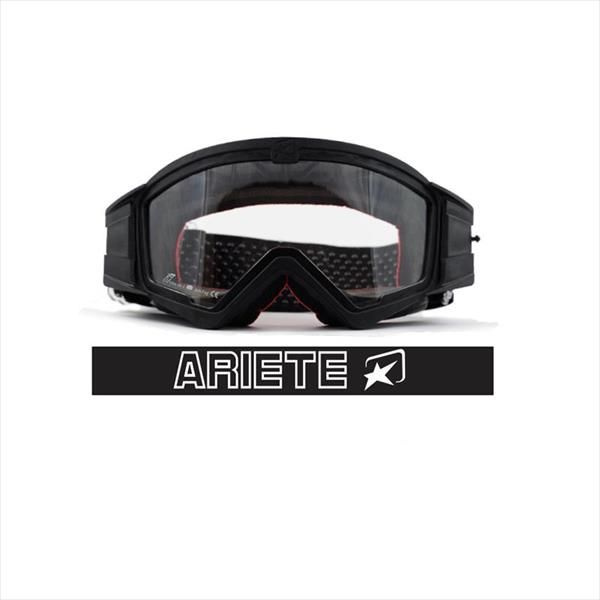 Кроссовые очки (маска) Ariete Mudmax черные с прозрачной линзой  #1