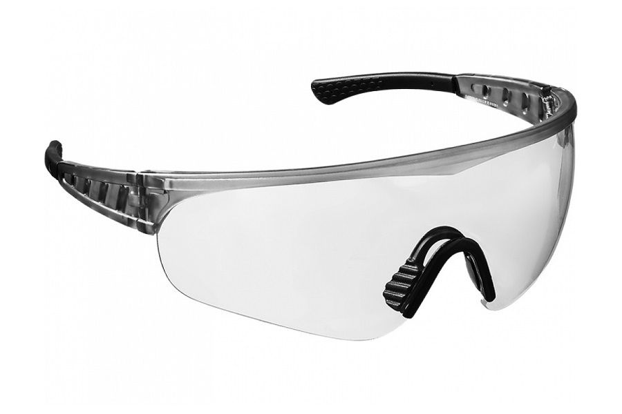 Прозрачные, очки защитные открытого типа, мягкие двухкомпонентные дужки STAYER HERCULES (2-110431_z01) #1