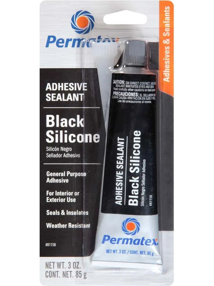 Клей-герметик силиконовый черный 85гр PERMATEX RTV #1