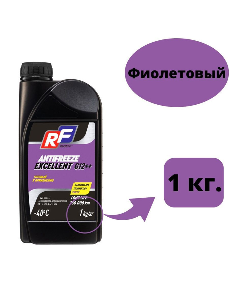 Антифриз / Жидкость охлаждающая ANTIFREEZE EXCELLENT G12++ Фиолетовый  #1