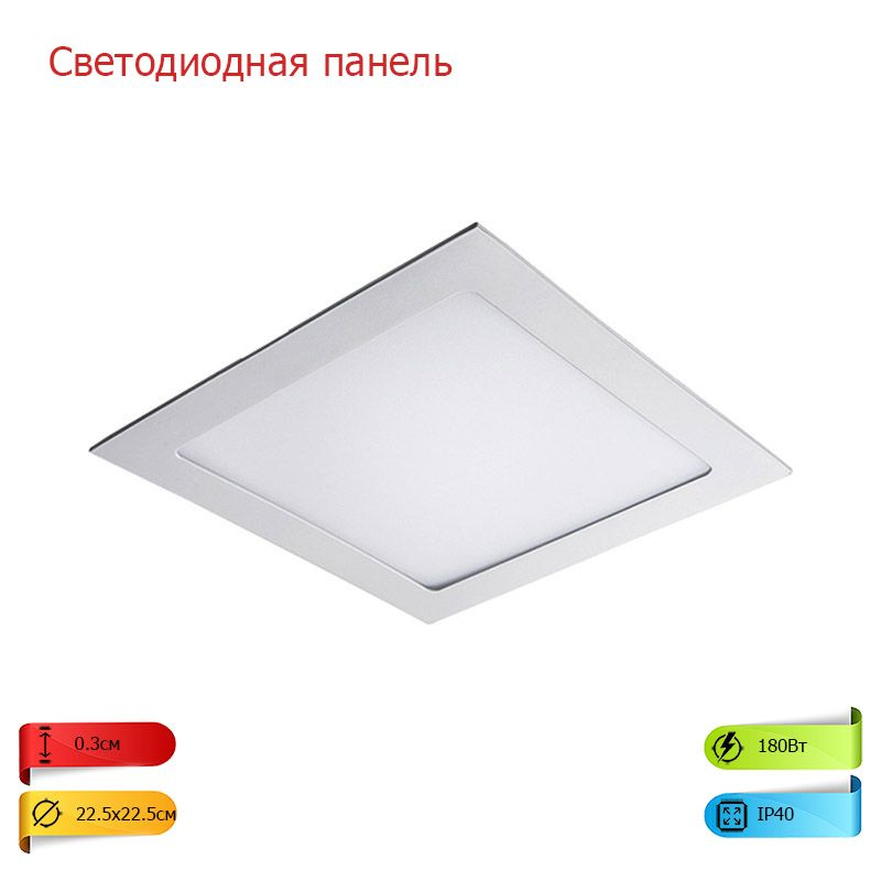 Настенно-потолочный светильник Светодиодная панель, LED, 180 Вт  #1