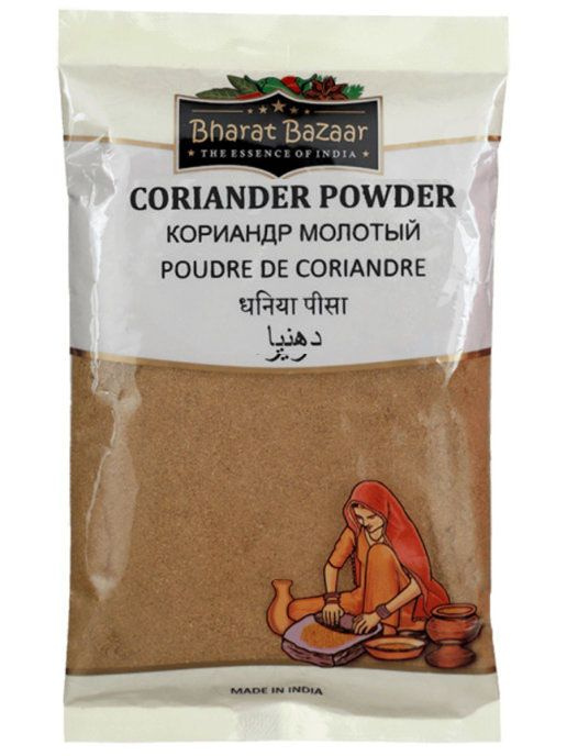 CORIANDER POWDER (Dhaniya Powder) Bharat Bazaar (КОРИАНДР МОЛОТЫЙ, Дхания, Бхарат Базар), 400 г.  #1