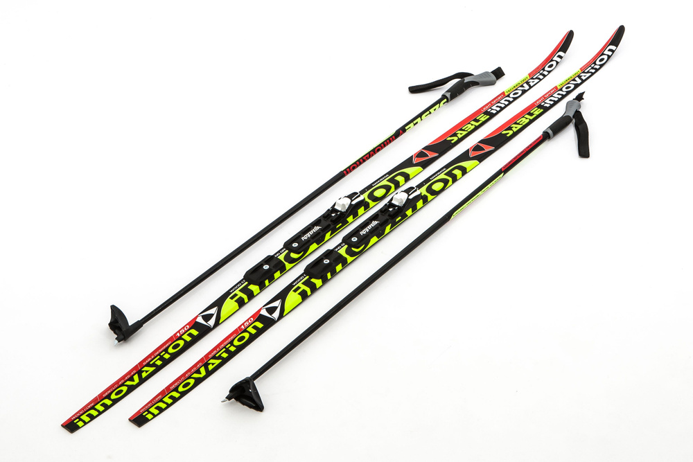 Лыжный комплект NNN с палками и креплением Rottefella - 160см STEP Innovation / с насечками  #1