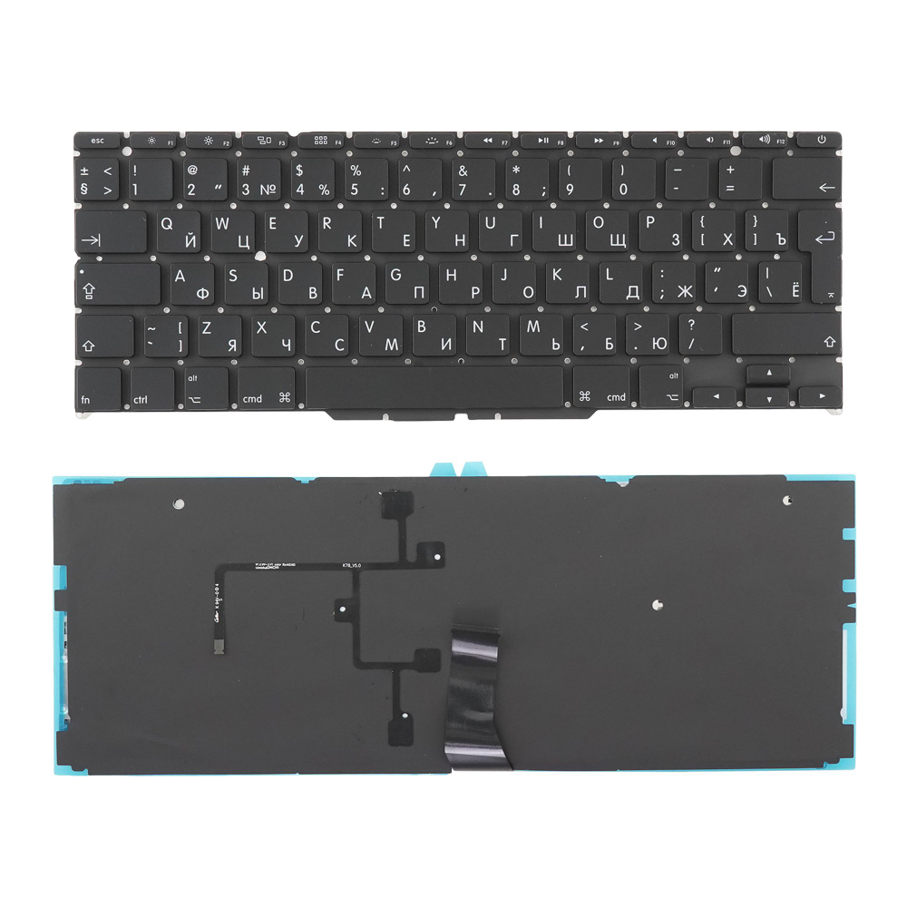 Клавиатура для ноутбука MacBook Air 11" A1370 с подсветкой, Г-образный Enter  #1