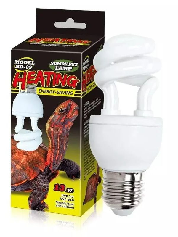 Ультрафиолетовая лампа 10.0 UVB 13Вт цоколь Е27 УФ лампочка в террариум для рептилий черепах змей  #1