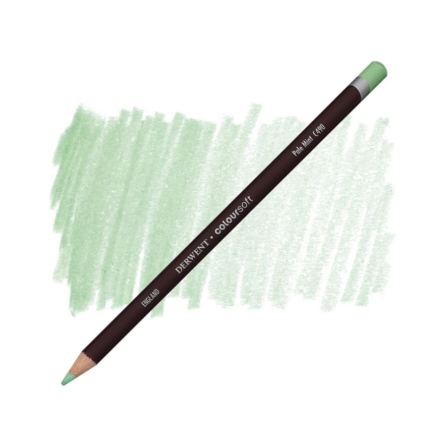 Карандаш цветной Derwent "Coloursoft" C490 Зеленый мятный бледный #1