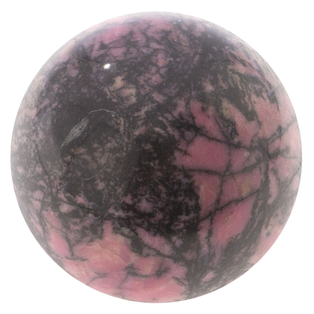 Каменный шар из уральского родонита 5,5 см / шарик декоративный / подарок из камня  #1