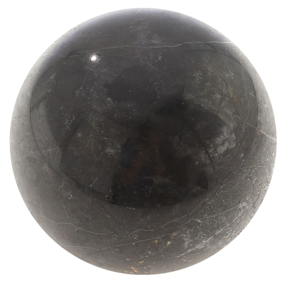 Каменный шар из родонита черный 5,5 см / шарик подарочный / сувенир из камня  #1