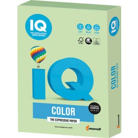 Бумага IQ Color 80г Pale MG28 (зеленый) офисная цветная 500л. для всех видов принтеров и творчества, #1