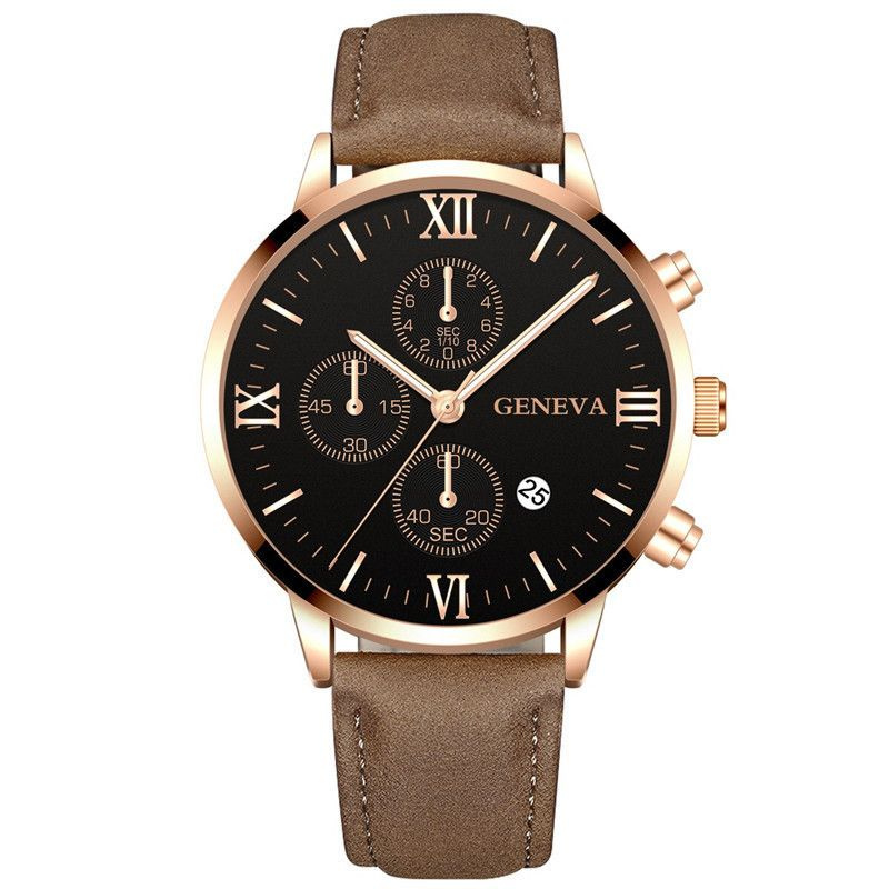 Кварцевые наручные водонепроницаемые мужские часы Geneva  #1
