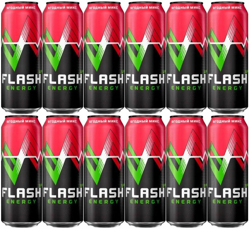 Flash Up Energy Ягодный микс 0,45 л х 12 банок, энергетический напиток  #1