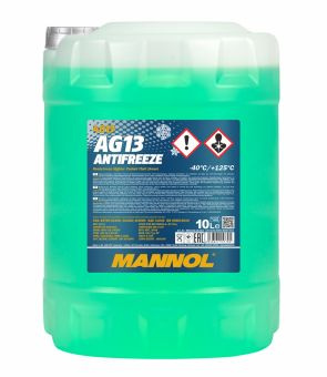 Антифриз зеленый  AG13 (-40*C)   (10л) MANNOL MEG (Hybrid additives) #1