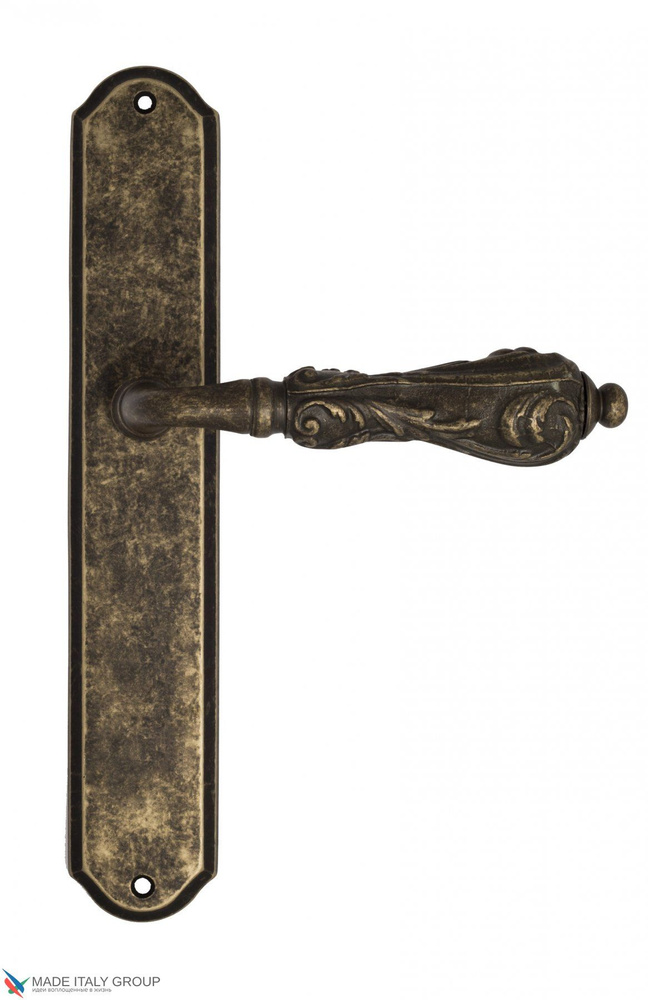 Дверная ручка на планке Venezia MONTE CRISTO PL02 античная бронза #1