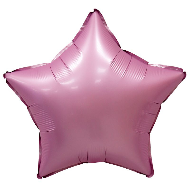 Набор Шар Звезда фольгированный Мистик Розовый / Chrome Pink /45см/5шт  #1
