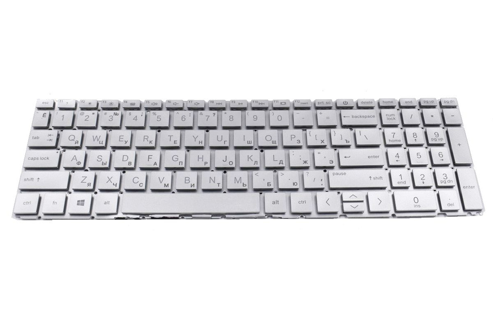 Клавиатура для HP Pavilion 15-eh0029ur ноутбука серебр. с подсветкой ...