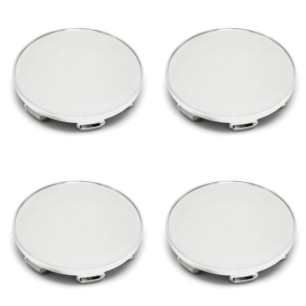 Колпачки на литые диски 68/62.5/9 мм -4 шт / Заглушки ступицы пластиковые хромированные на диски Реплика #1