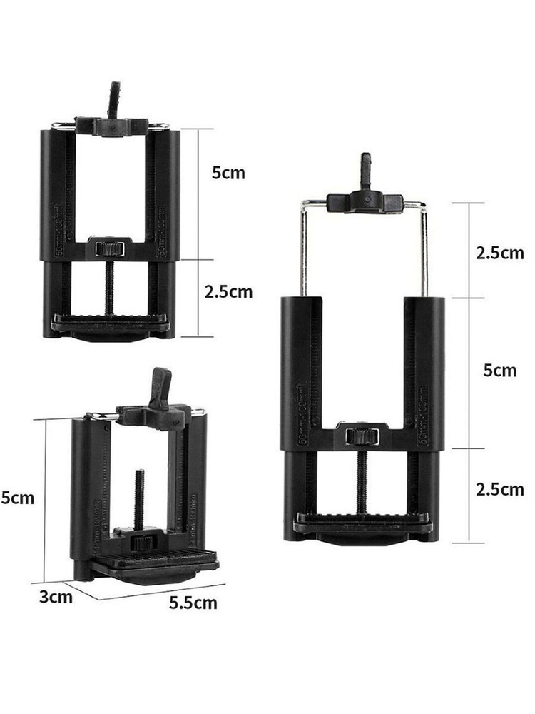 Держатель для телефона на штатив поворотный 50-100 мм #1