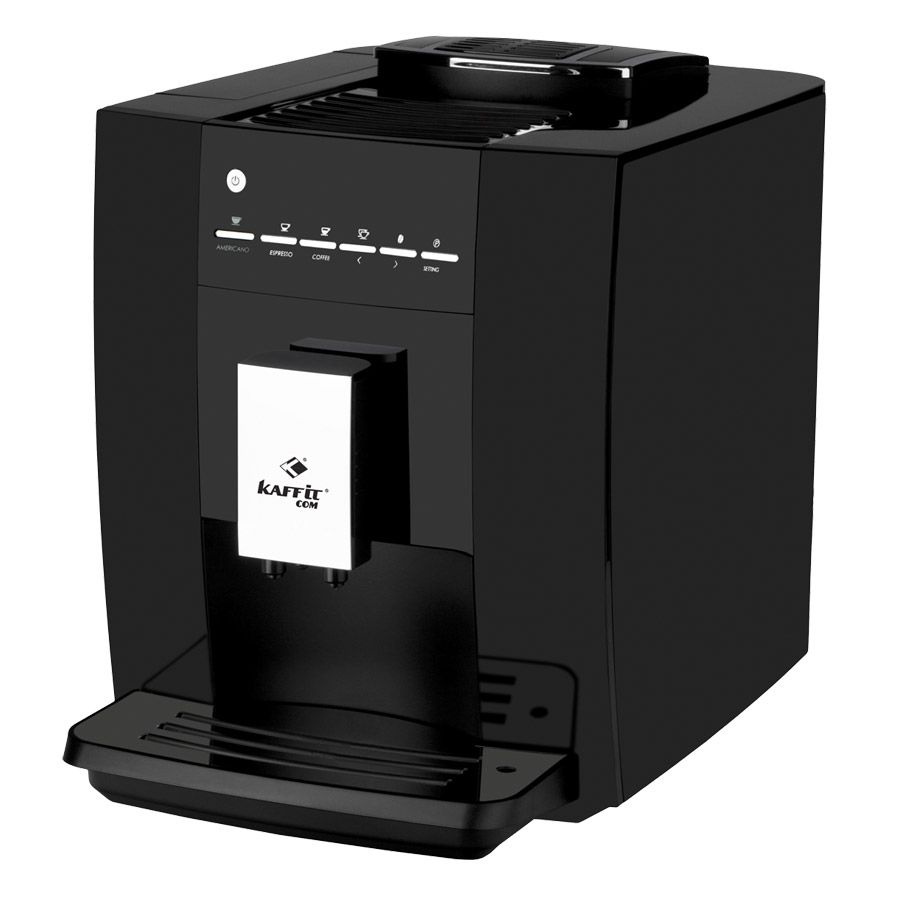 Кофемашина KAFFIT COM Lucca KLM1602 Black, дисплей, напитки из черного кофе в одно касание, стальная #1