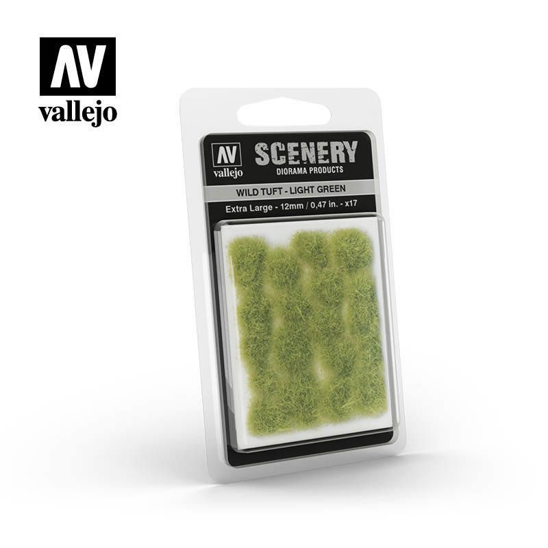 Материал для оформления подставок миниатюр Vallejo Wild Tuft - Light Green 12мм  #1