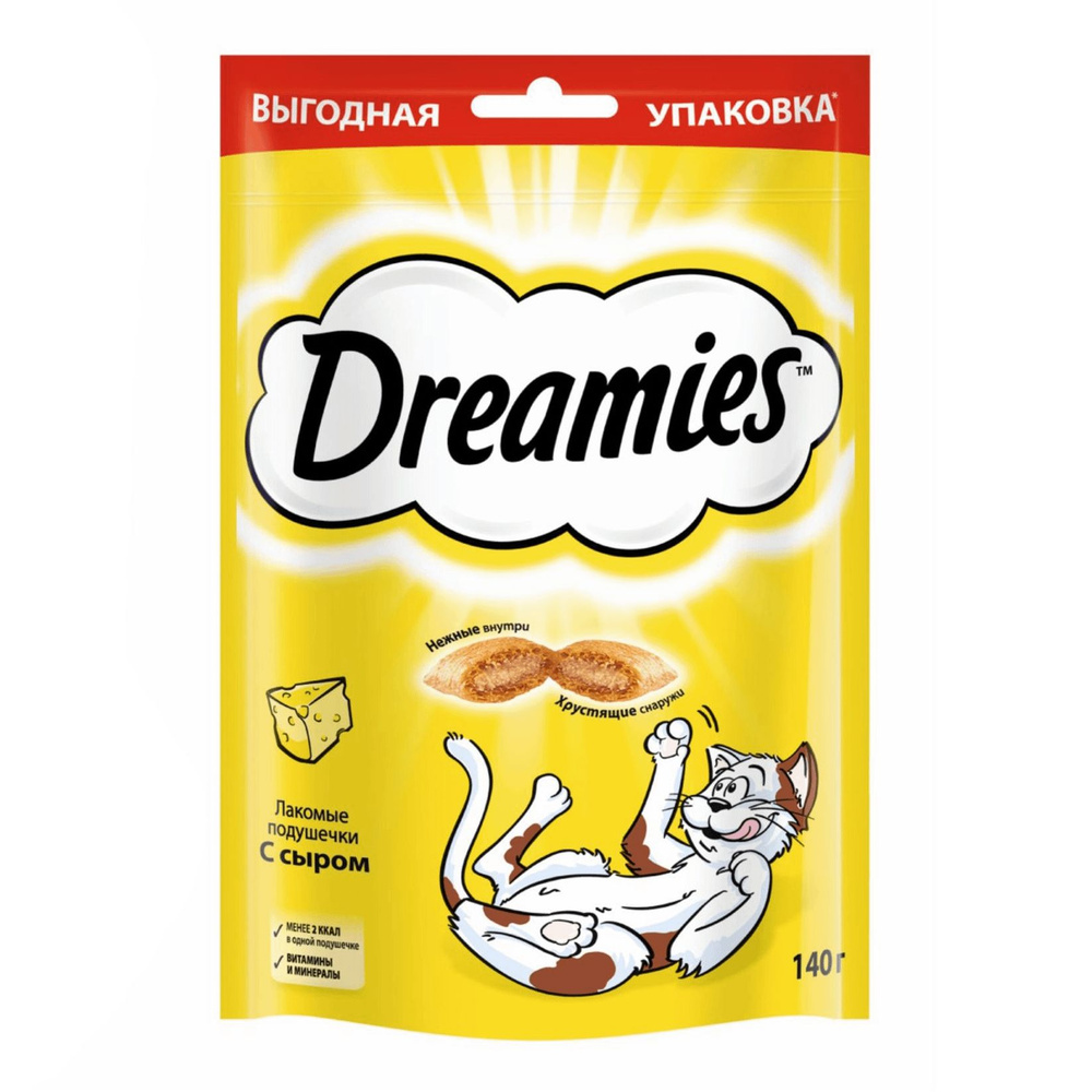 Лакомство Dreamies с сыром для кошек 140 г (1 упаковка) #1