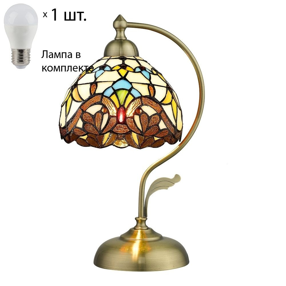 Лампа настольная тиффани с лампочкой Velante 830-804-01Lamps E27 P45 #1