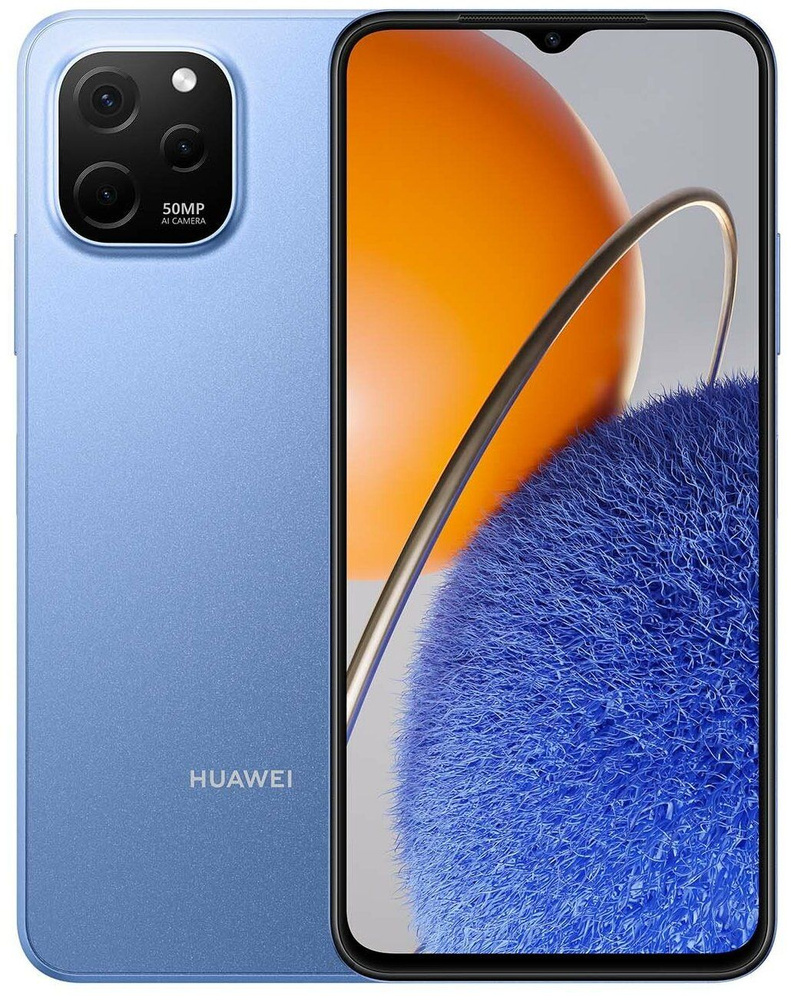 HUAWEI Смартфон Nova Y61 6/64 ГБ Global для РФ, Dual nano SIM, сапфировый синий 4/64 ГБ, синий  #1