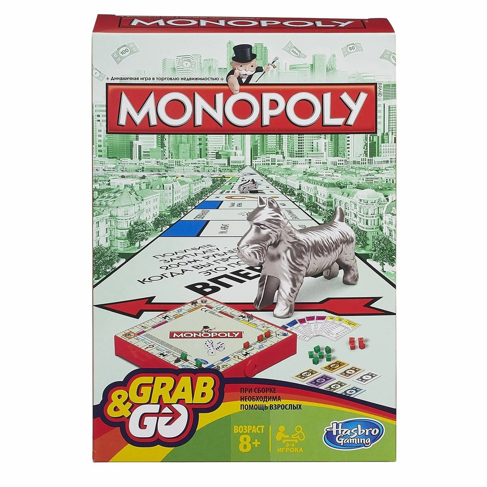 Настольная игра Monopoly Монополия Grab&Go (Дорожная) B1002 #1