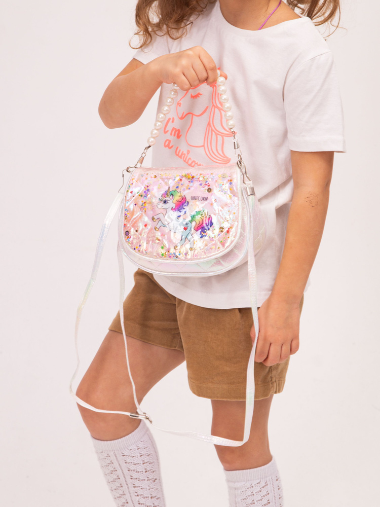 Сумка детская для девочек через плечо GURMIN, для детского сада маленькая сумочка, кросс боди  #1