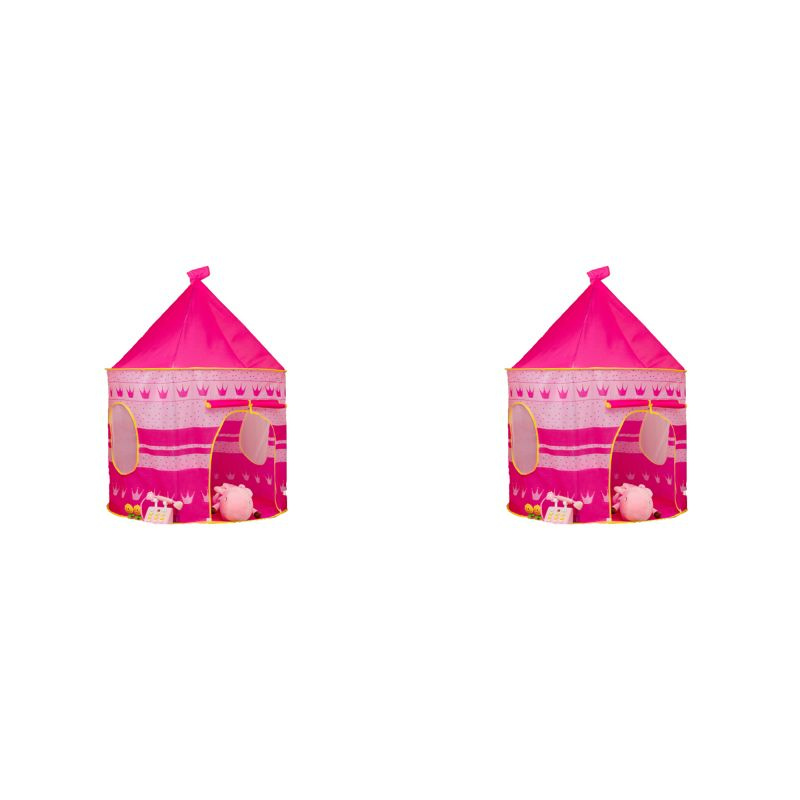 Палатка для детей, игровой детский домик "Розовый вигвам", 135x105 см (Набор 2 шт.)  #1