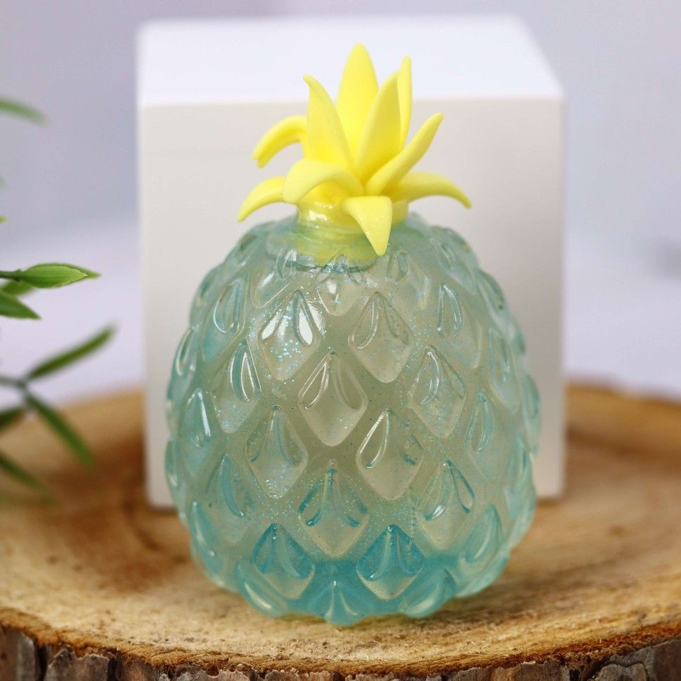 Игрушка антистресс мялка для детей Pineapple blue #1