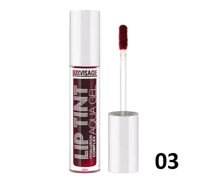 LUXVISAGE Тинт для губ с гиалуроновым комплексом LIP TINT AQUA GEL hyaluron complex тон 03 Deep Ruby #1