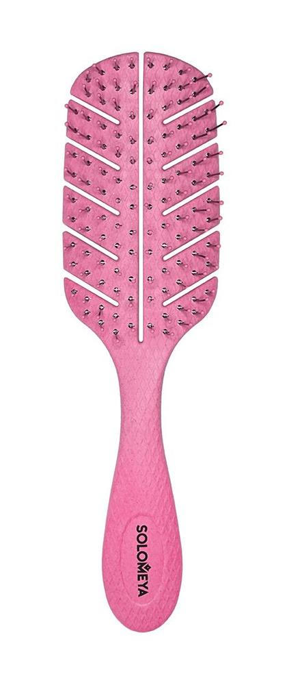 Массажная мини био-расческа для волос Solomeya Scalp Massage Bio Hair Brush Mini Pink  #1