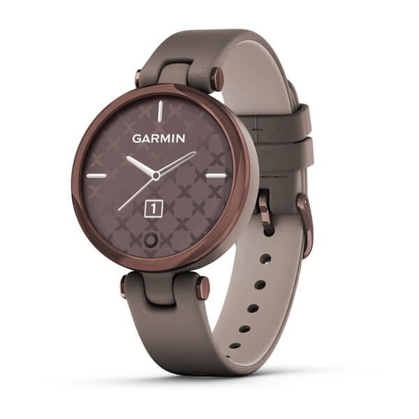 Garmin Умные часы Lily Classic, темно-бронзовый безель, корпус цвета Paloma и итальянский кожаный ремешок #1