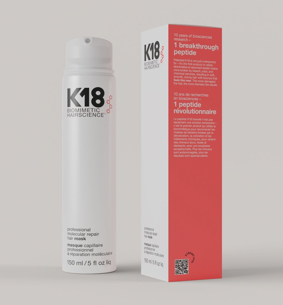 K18 biomimetic hairscience leave-In. Маска для волос профессиональная, молекулярное восстановление за #1