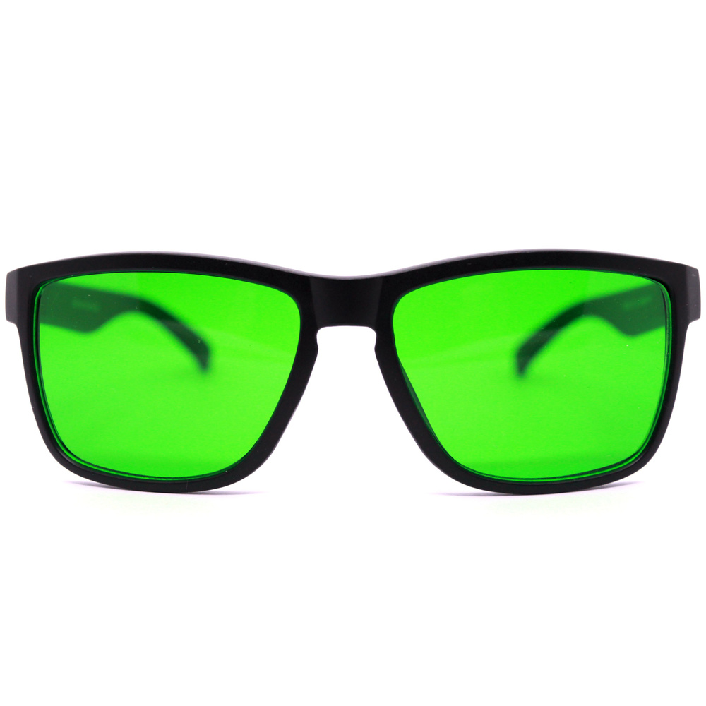 Глаукомные очки зеленые прямоугольные Bence 2868324, линза пластик, цвет черный  #1
