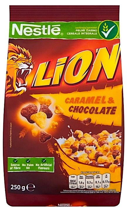 Сухой завтрак Nestle Lion хлопья Karmel/Czekolada 250гр (Европа) #1