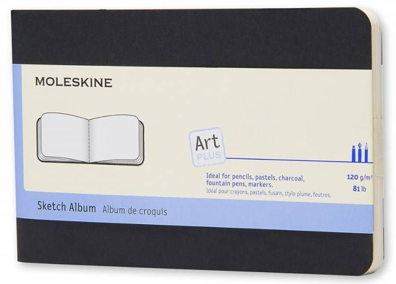 Блокнот для рисования Moleskine ART SOFT SKETCH ALBUM Pocket ARTSKA2 72 стр. 9x14 cм, черный  #1