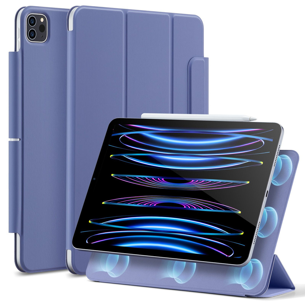 Чехол книжка ESR Rebound Magnetic Case с застежкой для iPad Pro 11 (2020, 2021, 2022), сиреневый  #1