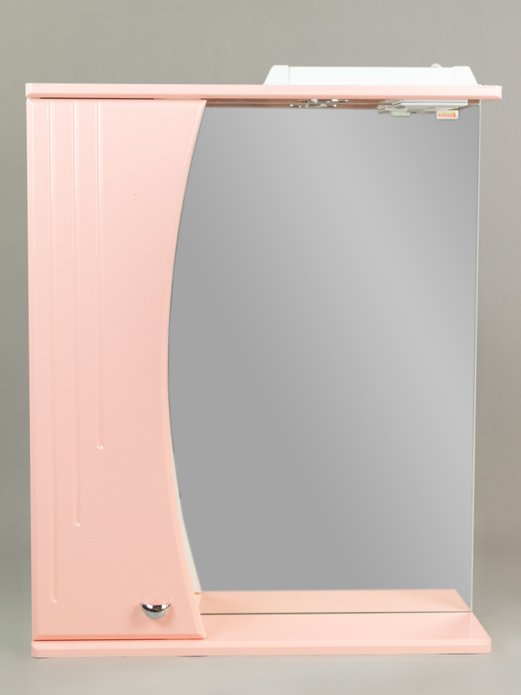 Зеркало-шкаф BESTEX Восход, 65x17x72, с подсветкой, левый, навесной, розовый металлик  #1