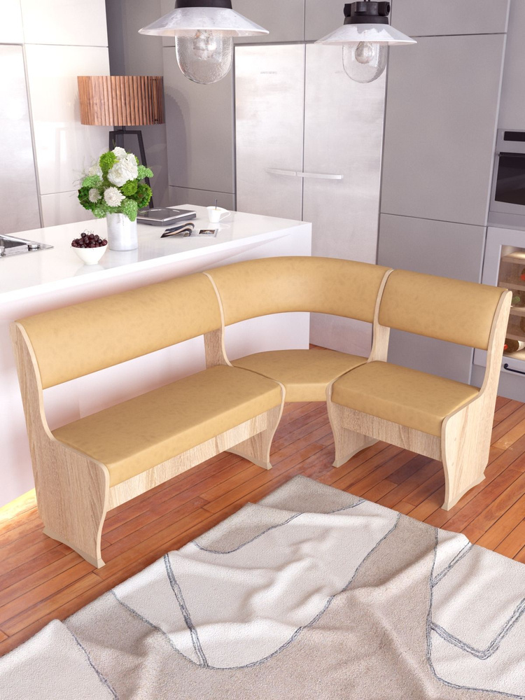 Кухонный уголок, скамья угловая для кухни, дачи, столовой, диван-скамья, скамья для дома, мягкий мини #1