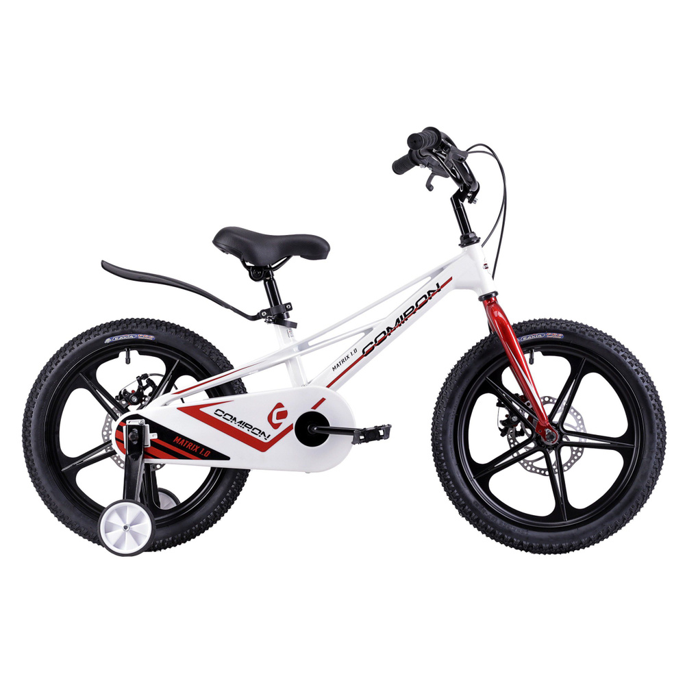 Велосипед детский двухколесный 18" M18W COMIRON MATRIX белый красный  #1