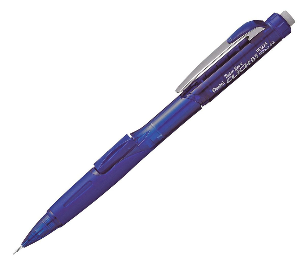 Механический карандаш PENTEL TWIST-ERASE CLICK PD275T-CX 0.5 мм синий полупрозрачный корпус  #1