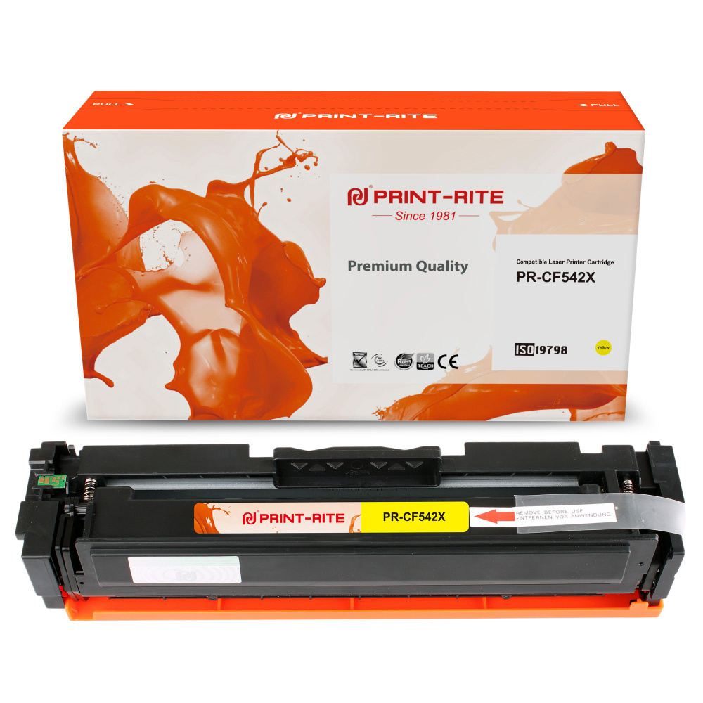 Картридж лазерный Print-Rite TFHB34YPU1J PR-CF542X CF542X желтый (2500стр.) для HP LJ M254dw/M280nw/M281fdn #1