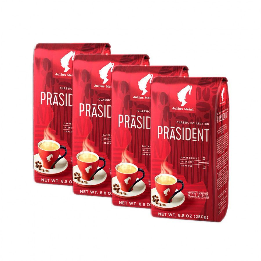 Кофе в зернах/кофе зерновой Julius Meinl "Президент"/"Prasident", 250 г (средняя обжарка) х 4 шт.  #1