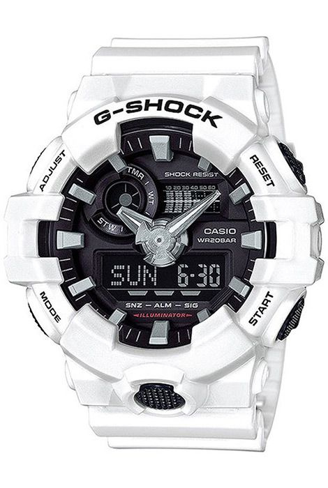 Противоударные мужские наручные часы Casio G-Shock GA-700-7A с подсветкой, будильником и секундомером #1